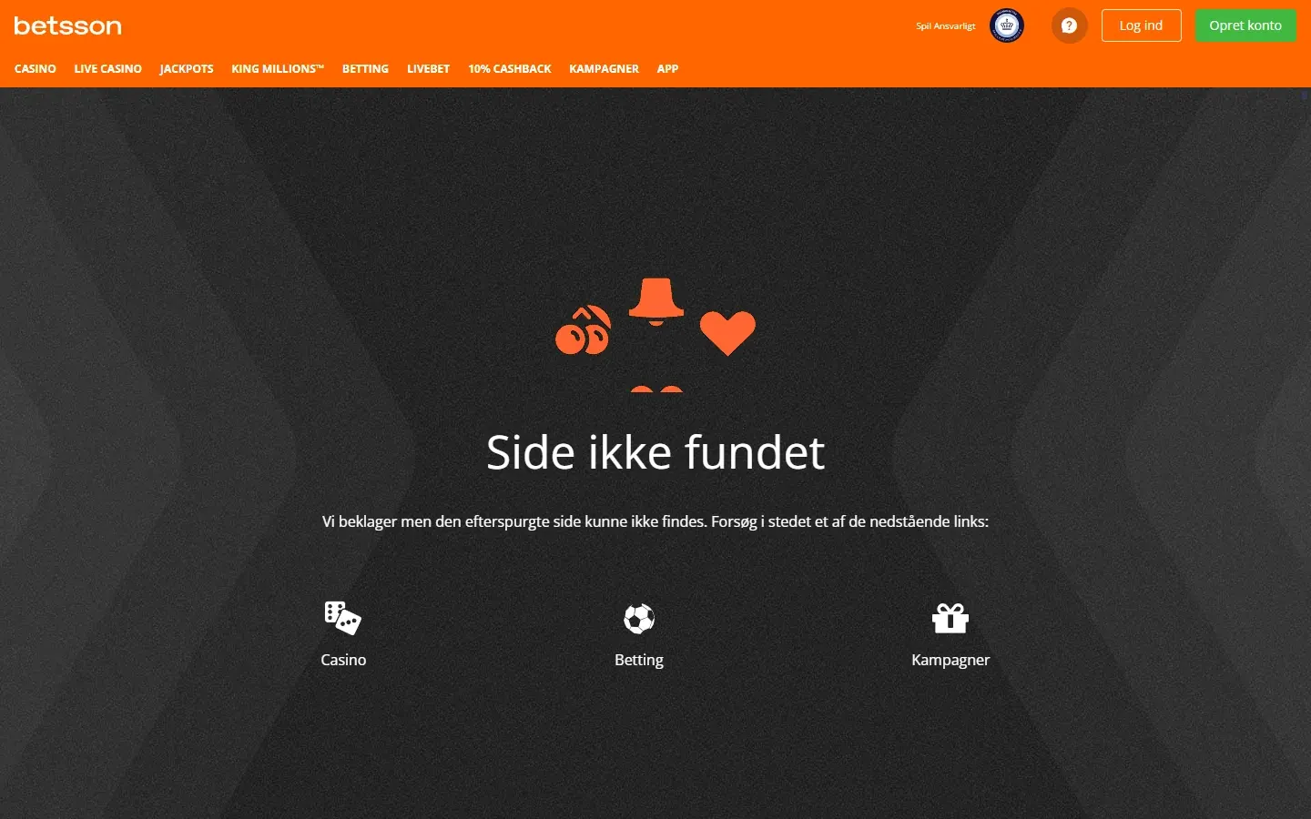 Spilleautomater i Betssons casinolobby
