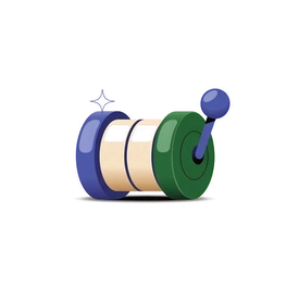 Illustration af et spillehjul for free spins uden indbetaling